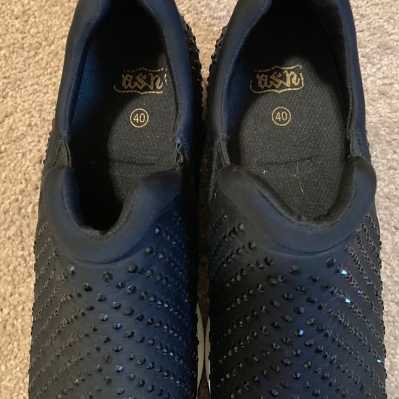 EUC ASH SPARKLE STUDDED SNEAKER SIZE 40 BLACK - Picture 3 of 5